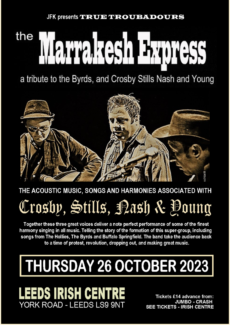 Marrakesh Express 26/10/23 @ Leeds Irish Centre