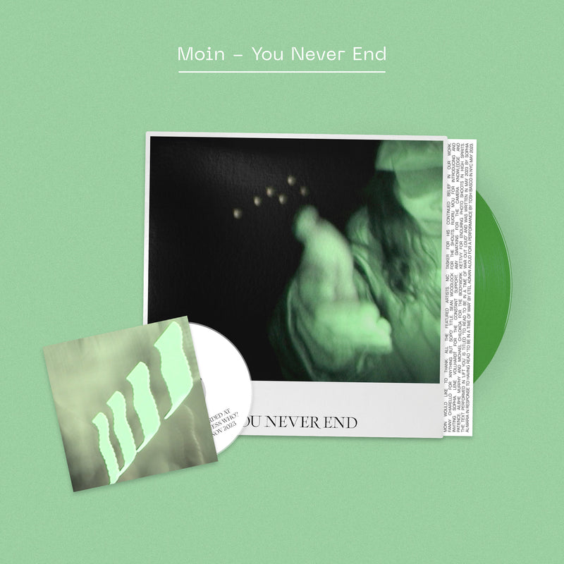 Moin - You Never End: Transparent Green Vinyl LP + Bonus Compact Disc DINKED EDITION EXCLUSIVE 311