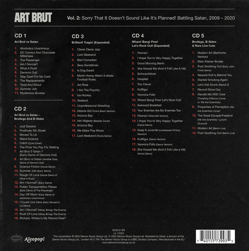 Art Brut - Sorry That It Doesn’t Sound Like It’s Planned! Battling Satan, 2009 -2020 *Pre-Order